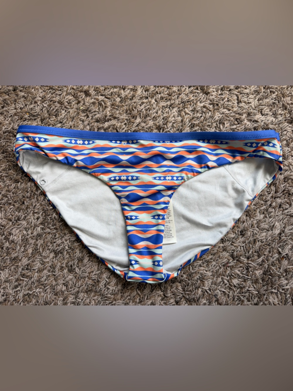 Patagonia Float Blue tribal Aztec Sunamee bikini bottoms Women’s XL NWOT